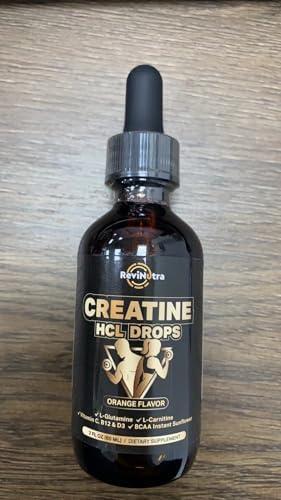 Creatine HCL Liquid Drops for Men & Women, 1500mg Liquid Creatine Hydrochloride, High Absorption, 2 Fl Oz Orange Flavor - Image 3