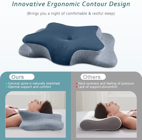 CHxxy Cervical Neck Pillow for Pain Relief Sleeping, Memory Foam Pillows - Image 7