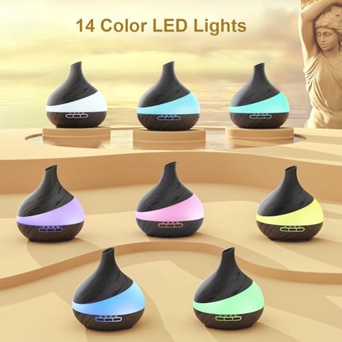 HJTHJT 500ML Essential Oil Diffuser for Home: 14 Color LED Humidifier - Image 5