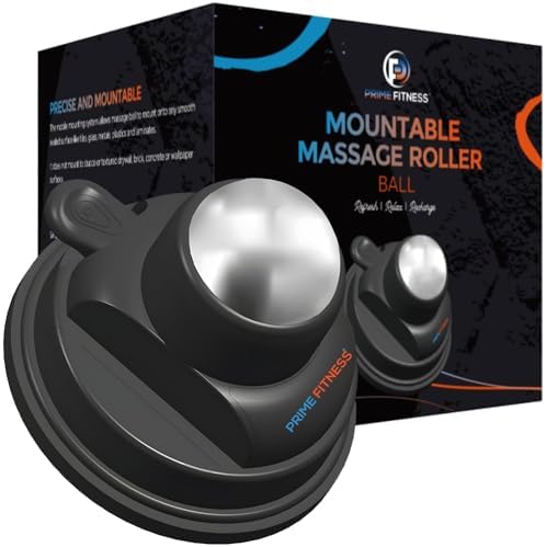 PRIME Fitness wall Mounted Massage Ball | Cold Therapy | wall Mounted Back Massager | cryo Stick | Relieve Muscle Pain (360 Wall Massager) by PRIME+Fitness
