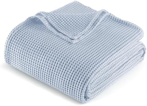 Exclusivo Mezcla 100% Cotton Breathable Waffle Blanket Twin Size, 60"x80" by ExclusivoMezcla