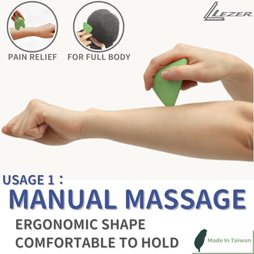 LEZER Trigger Massage Point, Manual Massage Ball, Muscle Knots Relief Tool, Myofascial Release, Physical Therapy, Deep Tissue Back Massage, Plantar Fasciitis, 2.9 in x 2.1 in (Green) - Image 3