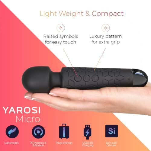 Yarosi Micro Personal Massage Wand Smallest Strongest Handheld Cordless Massager, Strong Powerful Compact Perfect For Travel, Magic Stress Away, All Body Back Legs Hand Pains Sports Recovery - Image 4