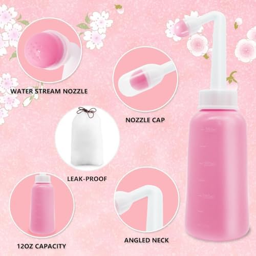 Showvigor 2 Pack Premium Peri Bottle for Postpartum Care | Upside Down Peri Bottle, Portable Bidet for Perineal Recovery and Cleansing After Birth,2pcs - Image 5