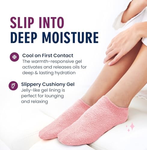 Dr. Frederick's Original Moisturizing Gel Socks, Plush Pink, 1 Pair - Image 4