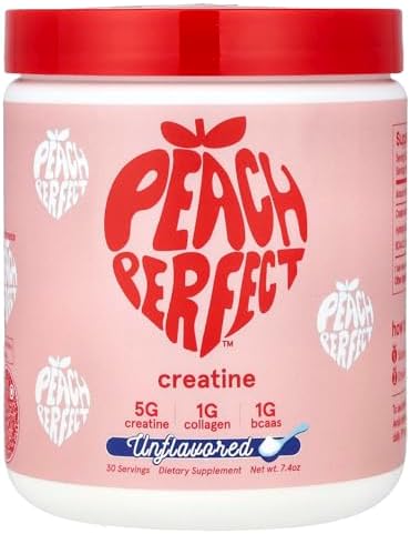 Peach Perfect Creatine for Women – Micronized Creatine Monohydrate Powder with BCAA & Collagen for Glute Strength Support, Boost Energy, Focus, Strength, and Endurance – Unflavored, 30 Servings by PeachPerfect