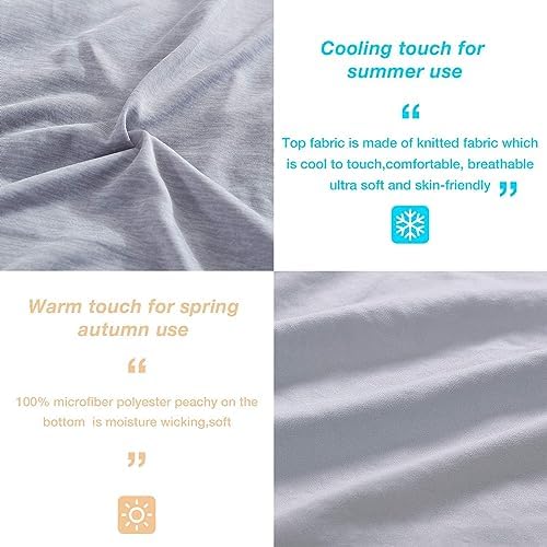 EXQ Home Weighted Blanket Cover 41x60-Twin Size Premium Soft for Kids Weighted Blanket with Zipper,Machine Washable Duvet Cover for Hot Sleeper in Summer(Grey,Duvet Cover Only) - Image 3