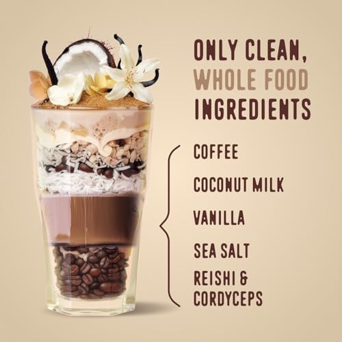 FlavCity All in One Protein Shake Powder, Vanilla Latte - 60mg Caffeine + Collagen Peptides, Reishi & Cordyceps - Focus, Skin, Hair & Joint Support - 100% Grass Fed Whey, 20 Servings - Image 3
