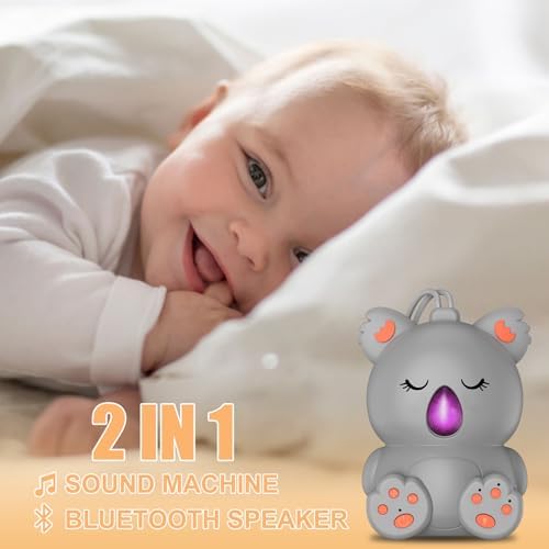 Baby Sleep Sound Machine & Bluetooth Speaker | Portable White Noise Sound Machine with 3 Timers for Nursery, Travel | Non-Looping Soothing Sounds Sleeping Music for Infants, Toddlers & Kids - Image 2