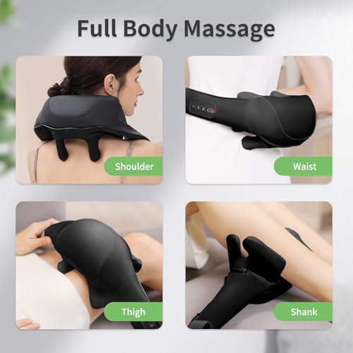 MASGRE Shiatsu Neck and Shoulder Massager, Cordless Back Massager with Heat - Image 5