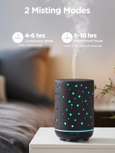 InnoGear 150ml Ceramic Essential Oil Diffuser, Diffusers for Home, Black - Image 4