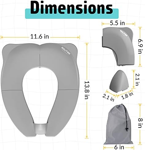 Maliton Foldable Travel Potty Training Seat for Toddlers with Splash Guard - Image 2