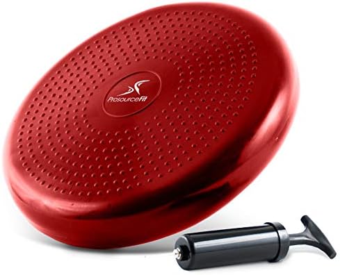 ProsourceFit Core Balance Disc, Inflatable Wobble Cushion with Hand Pump, Dual-Textured Non-Slip Surface for Core, Balance, and Stability Training, 14-inch - Image 4
