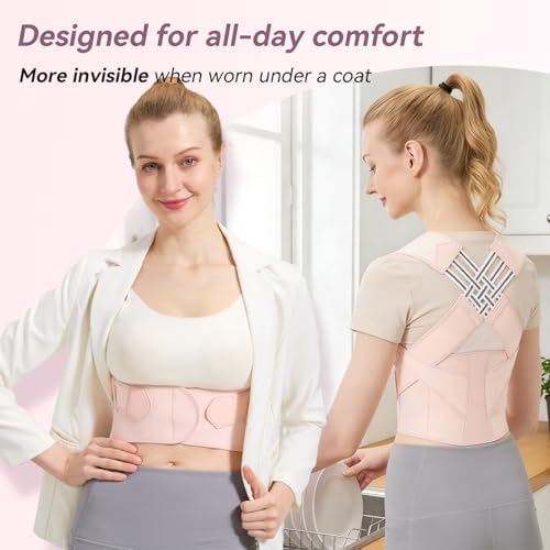 Posture Corrector for Women and Men,Adjustable Shoulder Straightener - Image 4