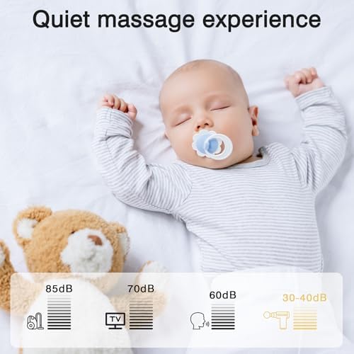 cotsoco Mini Handheld Massage Gun, Deep Tissue with 6 Speeds, Cordless Muscle Massager with 4 Heads,Type-C Charging, Travel Size, Best Gifts - Image 6