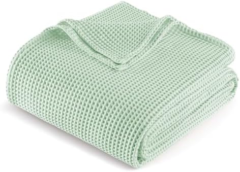 Exclusivo Mezcla 100% Cotton Breathable Waffle Blanket Twin Size, 60"x80" by ExclusivoMezcla