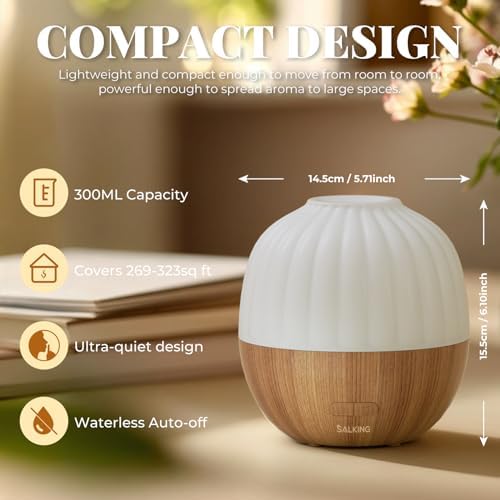 SALKING Essential Oil Diffuser for Home, 300ml Aromatherapy Diffuser Quiet - Image 5