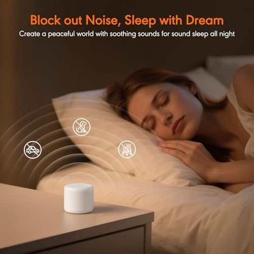 White Noise Sound Machine, Portable White Noise Machine for Sleeping with 18 Soothing Sounds, Timer & Memory Function, for Baby Adults, Travel, Office, Hotel Privacy (Mini) - Image 3