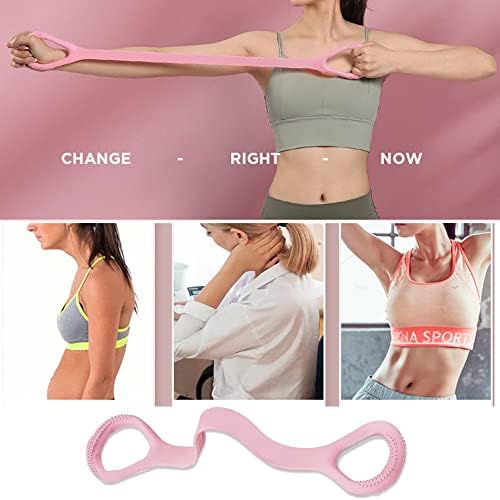 Figure 8 Resistance Band, Arm Back Shoulder Exercise Elastic Rope Stretch Fitness Band, Foot, Leg, Hand Stretcher, Arm Exerciser for Yoga Pilates Stretching Physical Therapy, Home Gym Workout - Image 4