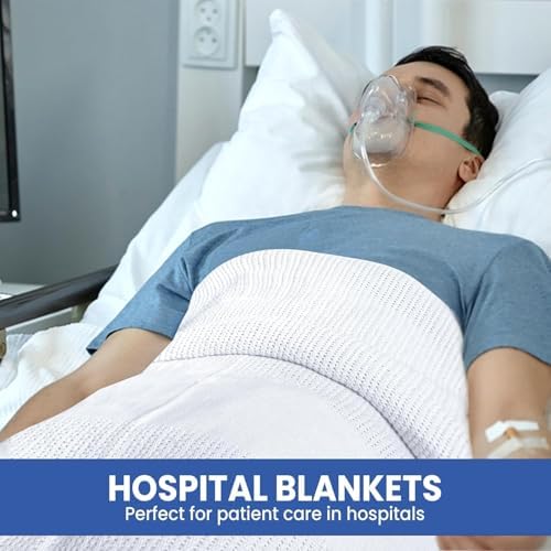 Linteum Textile Supply White Hospital Thermal Blanket 66x90 Inch 100% Cotton, Soft and Cozy, Breathable, Open-Cell Weave Design, All Season Twin Hospital Blanket (4-Pack) - Image 5