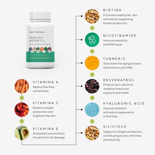 SELF NUTRITION NAD+ Resveratrol Supplement for Women – Healthy Aging Formula with CoQ10, Biotin, Turmeric & Vitamins A, C, E – Supports Energy, Skin & Longevity – 60 Capsules. Made in USA. - Image 5