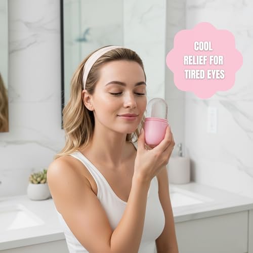 Alijah Ice Roller for Face, Pink Facial Massage Tool for Puffiness and Redness Reduction, Clean Girl Aesthetic, Esti Supplies - Image 4