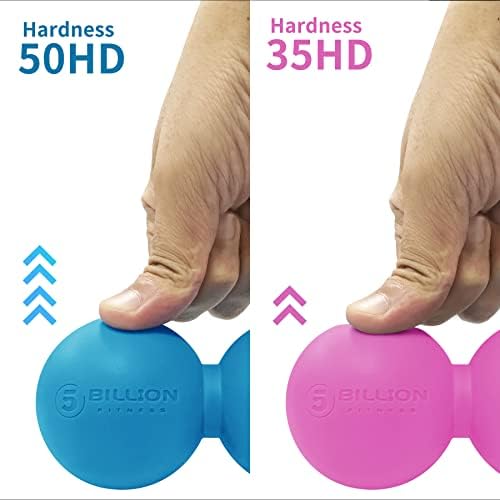 5BILLION Peanut Massage Ball - Double Lacrosse Massage Ball & Mobility Ball for Physical Therapy - Deep Tissue Massage Tool for Myofascial Release, Muscle Relaxer, Acupoint Massage (Black) - Image 2