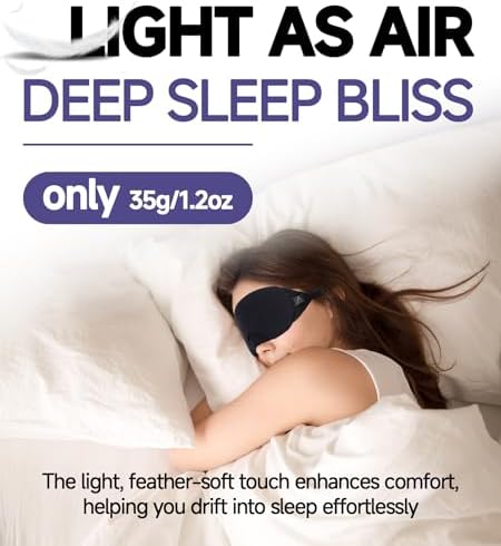 Mavogel Cotton Sleep Eye Mask, Light Blocking with Adjustable Nose Bridge - Image 3