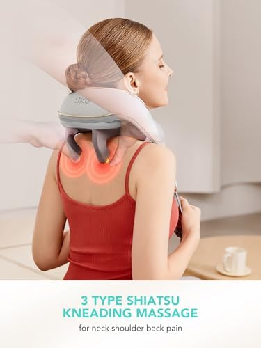 SKG H5mini Neck and Traps Massager with Heat for Deep Tissue Relief, Father's Day Dad Gifts, 6D Hand Kneading, Cordless Neck and Shoulder Massager, Hands-Free Wireless for Men and Women - Image 5