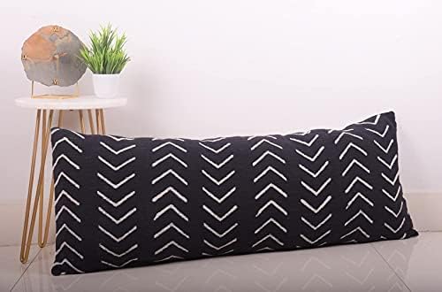 Trade Star 14x36 Lumbar Back Rest Pillow Cover Mudcloth Cushion Cover 100% Cotton Pillow Cover Black Rustic Fall Decor Cushion Case Ethnic Boho Decor Throw Pillow Cases for Housewarming Gifts - Image 3