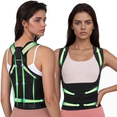 Posture Corrector for Women,2-in-1 Back Brace with Shoulder Support by Unknown
