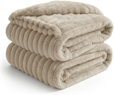 BEDELITE Ribbe Blankets Queen Size for Bed, Linen, 90"x90" by BEDELITE