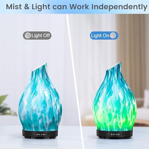 Glass Essential Oil Diffuser for Home, 120ML, 7 Color Lights - Image 4