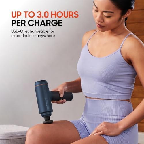 Sharper Image Powerboost Max Deep Tissue Massage Gun 2025 Version - Blue - Image 3
