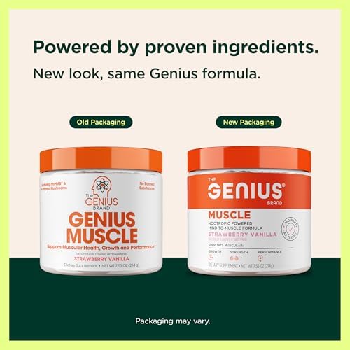 Genius Muscle Health Supplement, Strawberry Vanilla, 30 Servings - Image 4