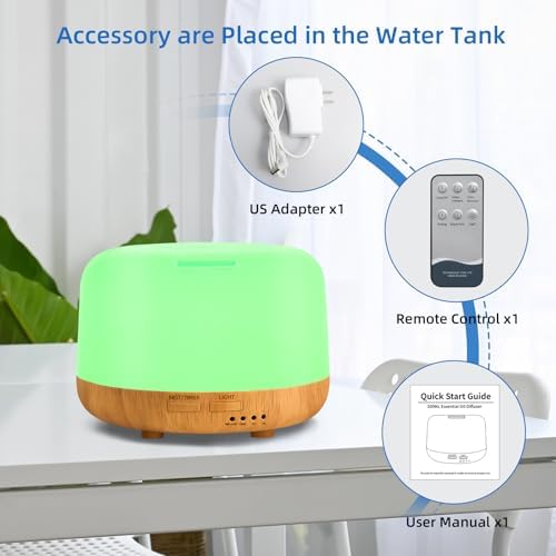 SPLITSKY 300ml Essential Oil Diffuser with Remote and 7-Color LED Light - Image 5