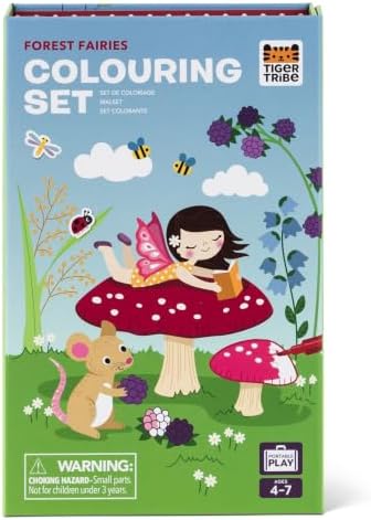Tiger Tribe Coloring Set - Forest Fairies, Activity Set for Kids, incl. Stickers & Markers Portable Storage Box, Perfect for Travel, Great Gift by TigerTribe