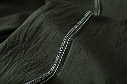 F.Y.Dreams 100% Washed Cotton Duvet Cover for Weighted Blanket 60x80 inches with 16 Ties, Zipper on Long Side/Forrest Green/Just Duvet Cover - Image 4