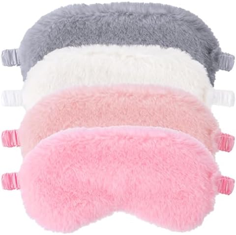 cobee 4 Pcs Plush Eye Mask, Soft Sleeping Blindfold Eyes Cover by Unknown