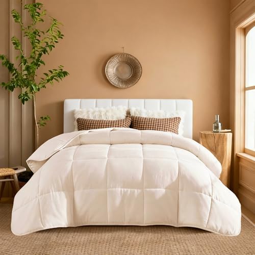 YnM Weighted Blanket King/CA King 50lbs, The Heaviest Oversized Weighted Blanket, Warm & Fluffy Throw (Neutral Beige, 50lbs, 104" Lx90 W) by YNM