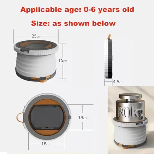Portable, Foldable Potty seat for Toddler, Training Toilet Seat Emergency Toilet The Bottom Has the Function of Storing Garbage Bags for Car, Camping (Grey) - Image 2