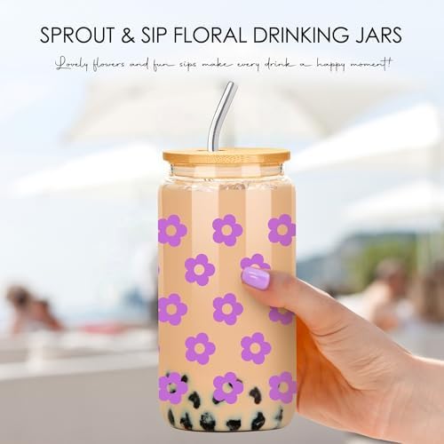 Birthday Gifts for Teen Girls, Women, Teenage Girl Birthday Gift Sets for Teen Girls Tween Gifts for Teenage Girl Cute Daisy Aesthetic Glass Cup Gift Basket for Teens, Women, Her, Sister, Friend - Image 2