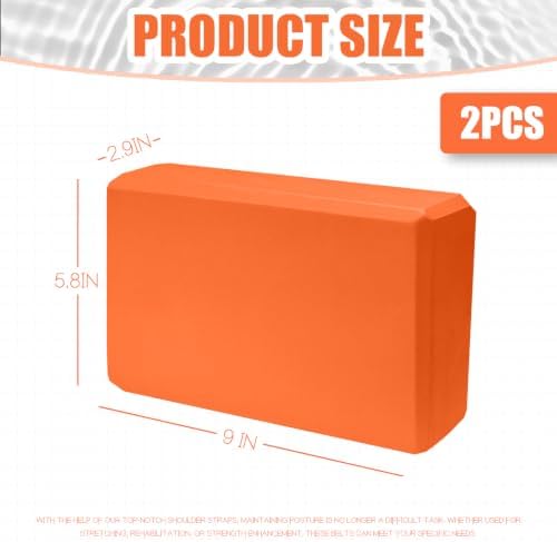 Septo 2 Pcs Yoga Blocks, 9x6x3 Inch Foam Blocks for Pilates - Image 2