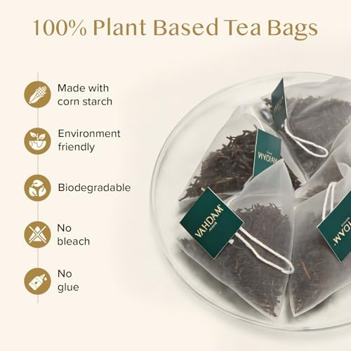 VAHDAM Darjeeling Tea Bags (100 Count) Black Tea in Pyramid Tea Bags - Image 5