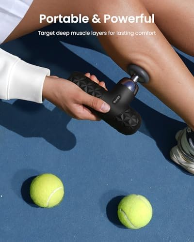 RENPHO Mini Thermal Massage Gun with Heat, Color Silicone Casing, 4 Speeds - Image 5