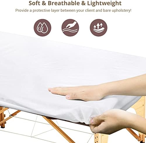 25PCS 84x35inch Disposable Fitted Massage Table Sheets with Elastic, Soft - Image 3