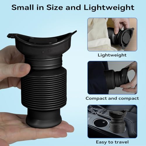 Pee Bottles for Men, Adjustable Emergency Urinal 2PCS, Car Pee Bottle for Men and Women, Portable Toilet for Car, Shrinkable Personal Mobile Toilet,Urine Bottle, Travelling, Traffic Jams & Hiking - Image 3