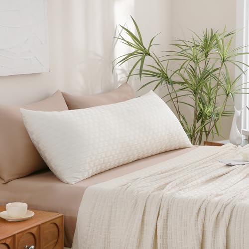 Leeden Full Body Pillow 20 x 54 for Side Sleepers Ivory White - Image 5