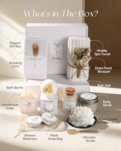 Coconut Spa Gifts for Women - 12pc Self-care Spa Gift Basket - Image 2