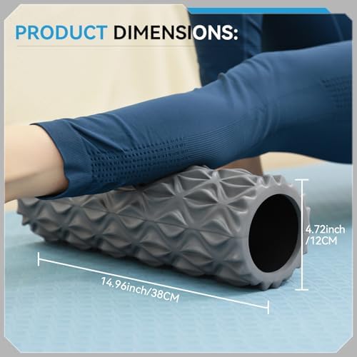 Foam Roller, 15 inch High Density Massage Roller for Exercise - Image 2